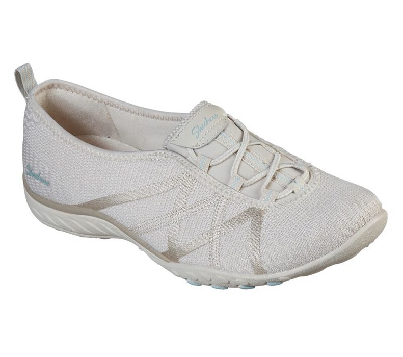 Skechers Relaxed Fit: Breathe-Easy - A-Look - Womens Slip On Shoes Beige [AU-QE4912]